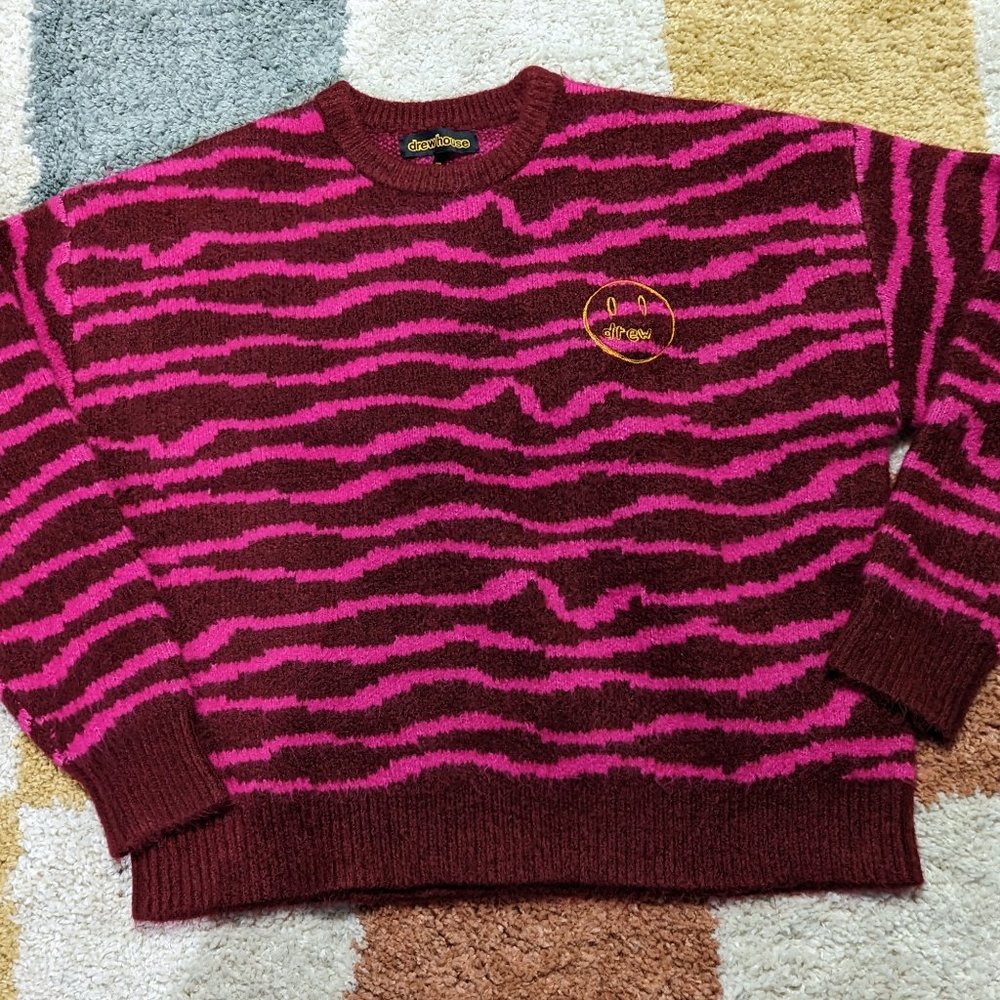 Drewhouse pink abstract sweater